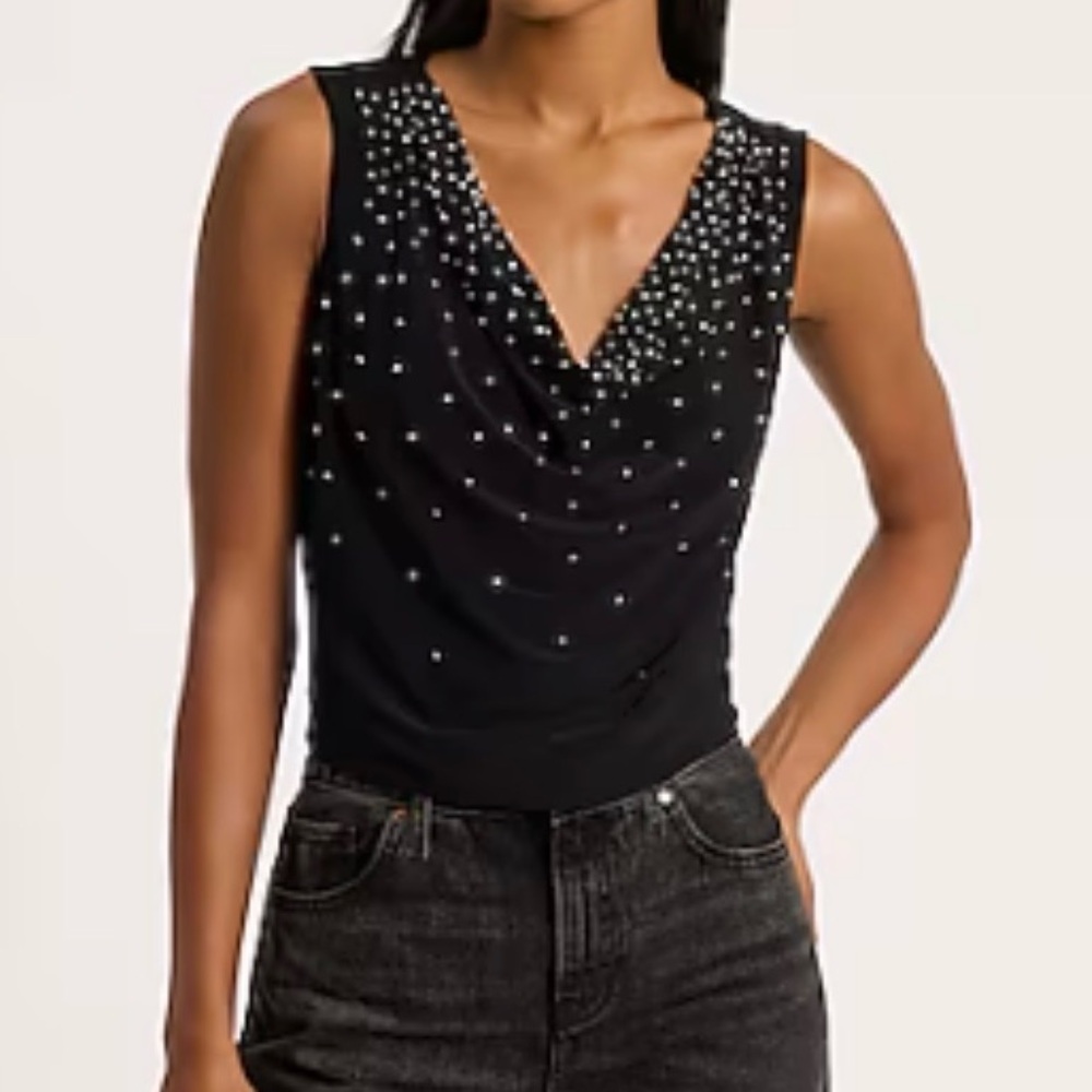 Express | Embellished Cowl Neck Tank